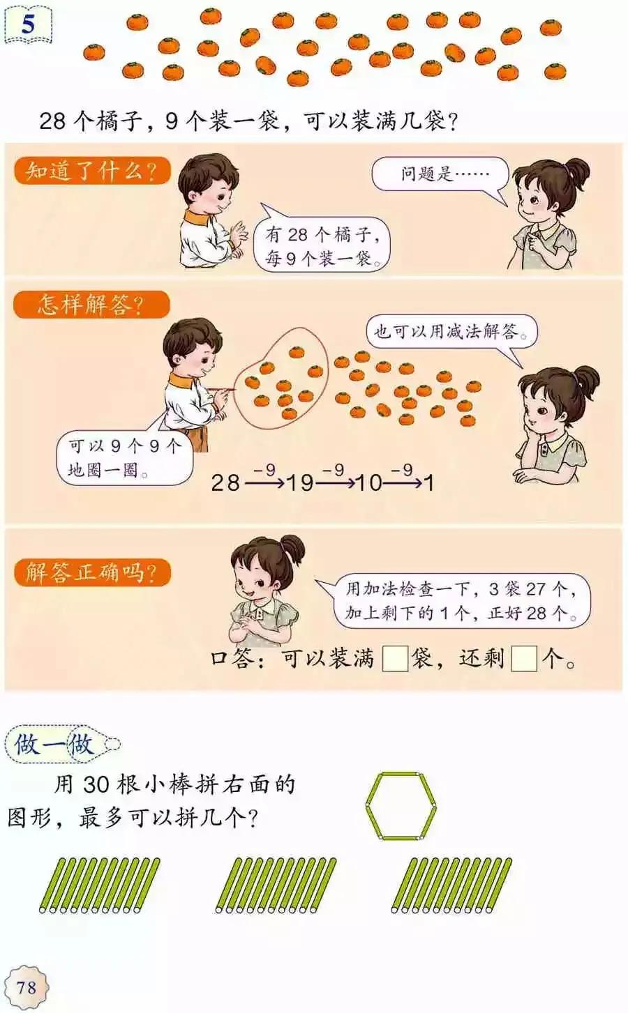 人教版小学数学(一年级下册)课本电子版寒假预习,快收藏