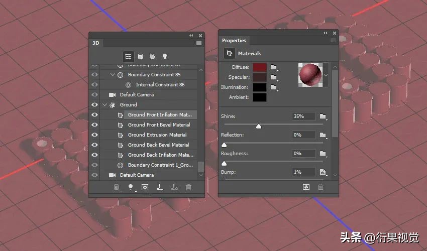 ps怎么做立体空心圆柱效果,ps文字贴合在圆柱上面