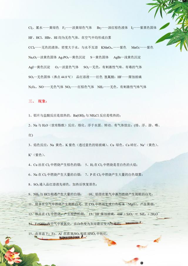 高中化学必背最全的知识点,高中化学必背知识点总结最全