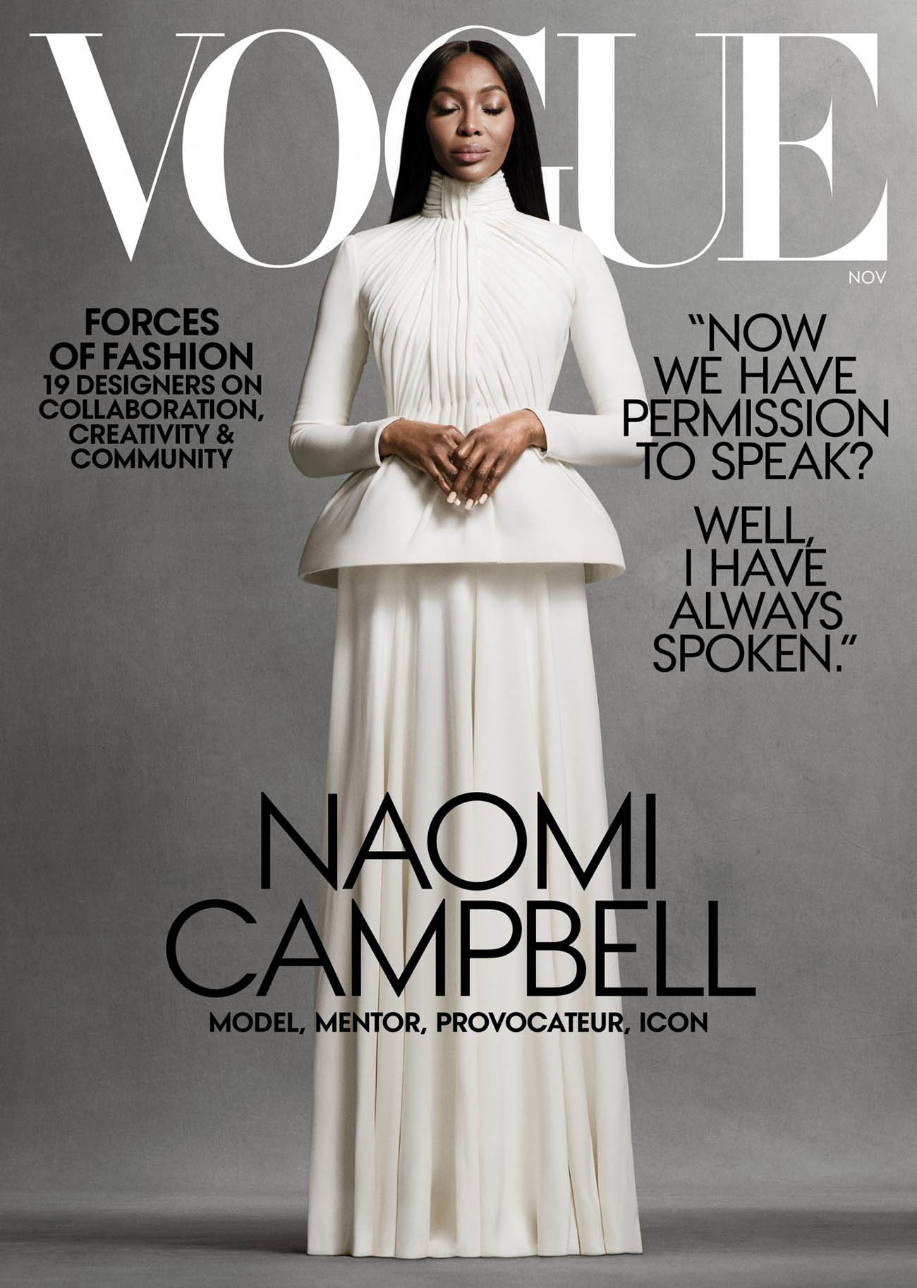 英国黑人超模娜奥米·坎贝尔（NaomiCampbell）拍摄的时尚杂志