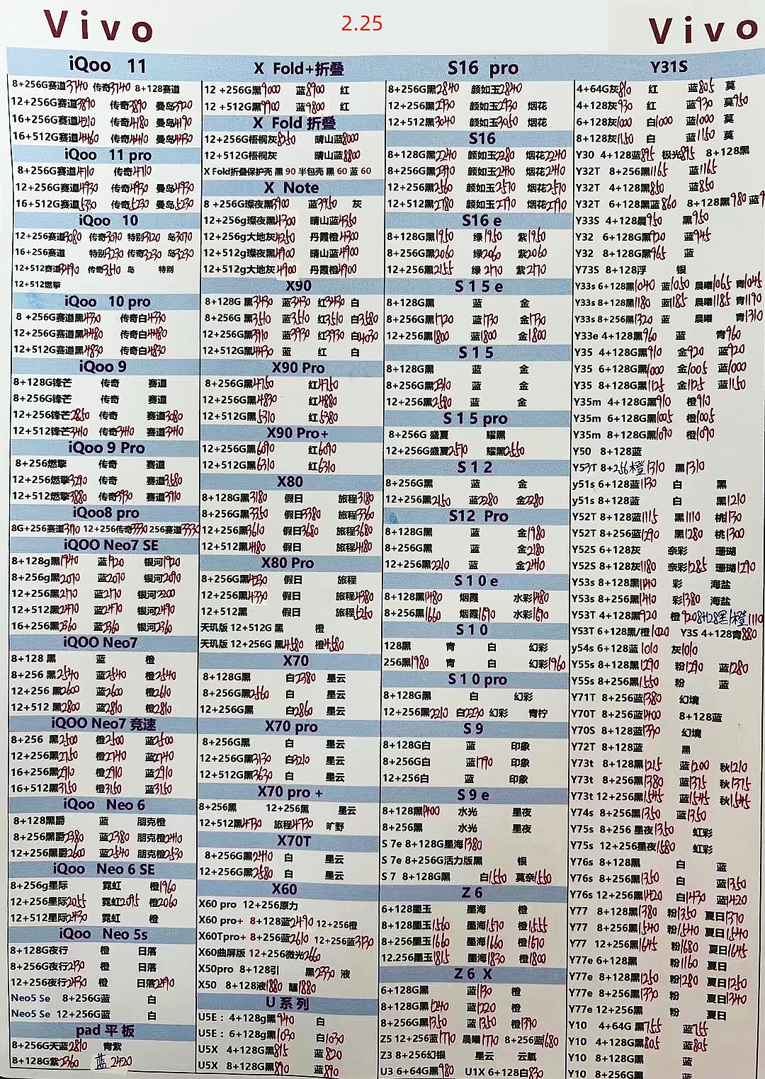 华强北远望手机市场批发报价单,华强北手机报价单