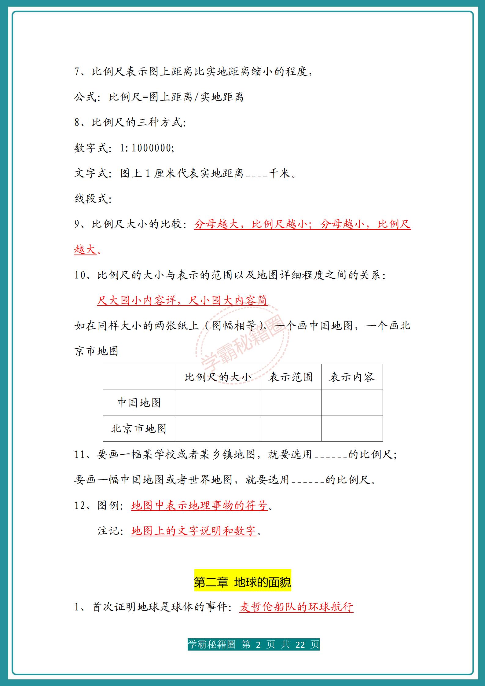 湘教版七年级上册地理期末必考,七年级上册地理电子书湘教版2020