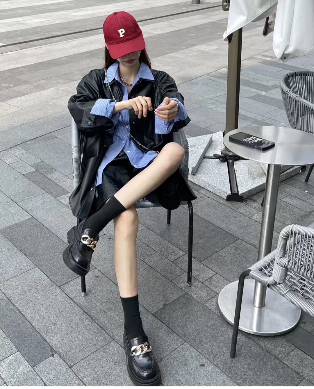 冬季黑色皮衣穿搭图片大全男,洋气黑色皮衣套装10岁