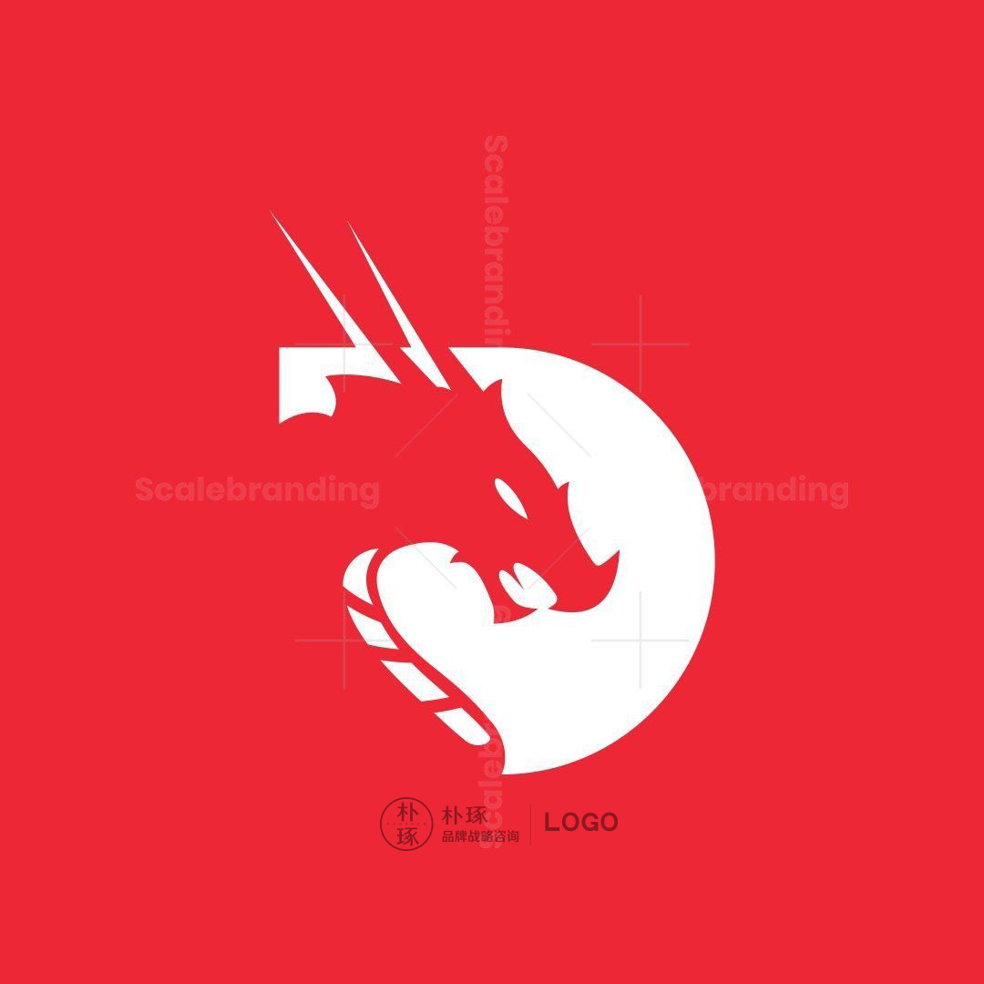 龙元素的logo设计,恐龙logo设计图