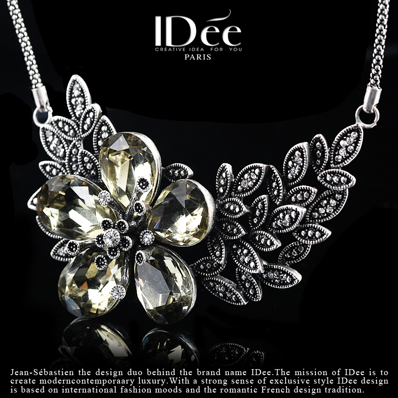 七彩石笑脸项链女轻奢小众设计感,闪钻设计感气质轻奢s925项链