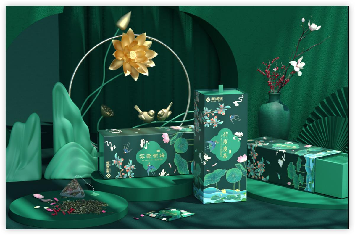 国外包装设计中的经典插画,以壮族文化为主题的国潮风插画