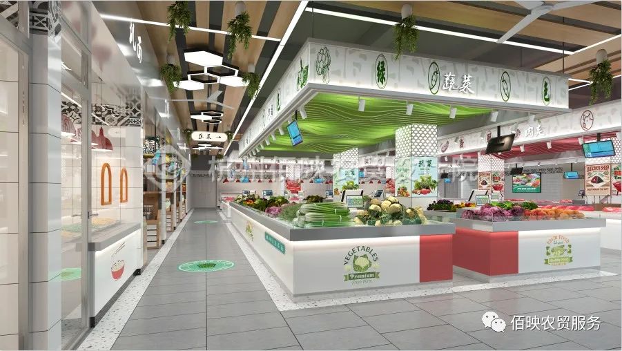 农贸市场设计改造效果图,旧农贸市场设计方案