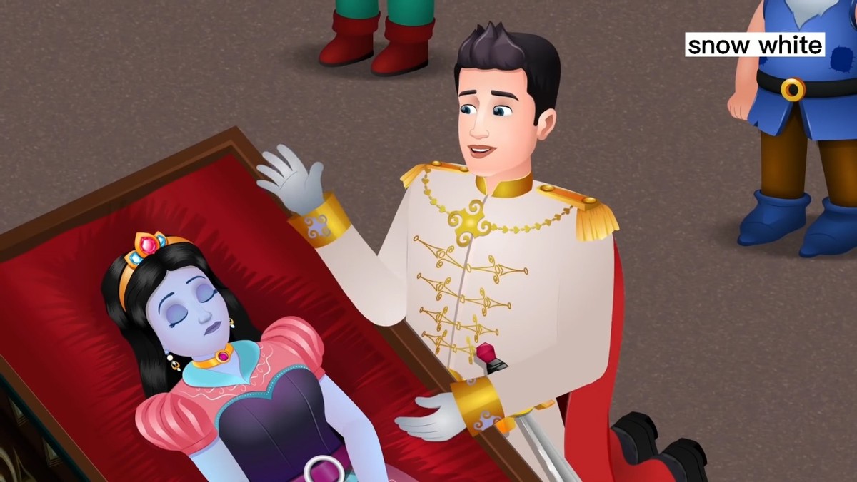 白雪公主中英绘本,格林童话故事绘本白雪公主