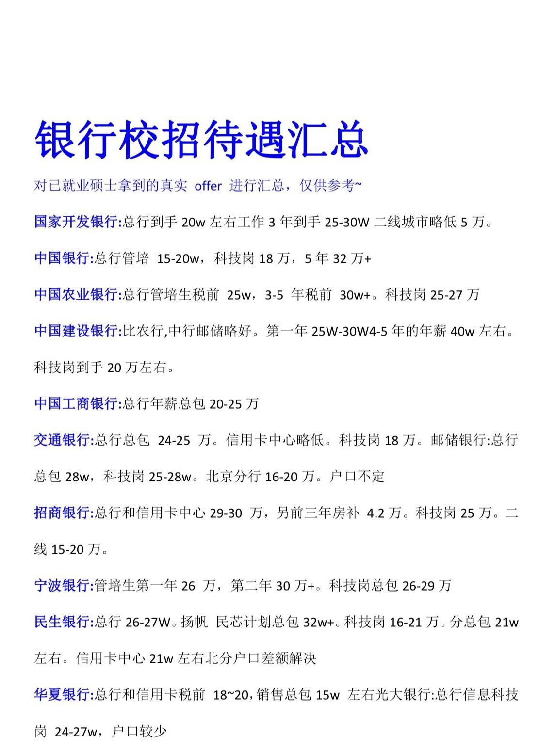 银行校招待遇好吗,银行校招offer