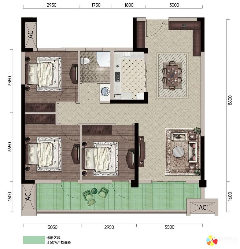 125平方双阳台公认最好的户型合集,十大最佳双阳台户型图