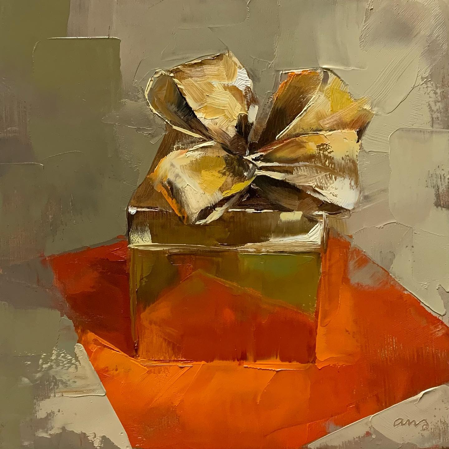 大色块静物油画,油画静物花卉色块