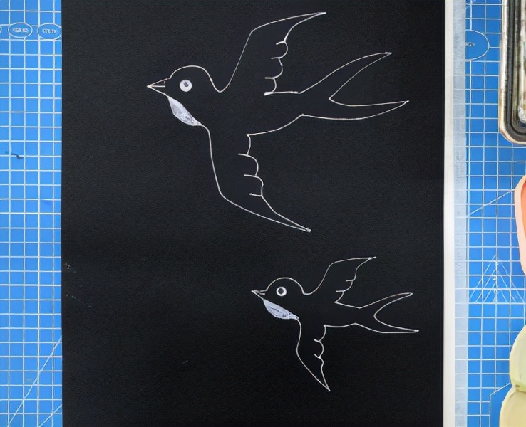 儿童画创意美术6-8岁,创意儿童画燕归巢