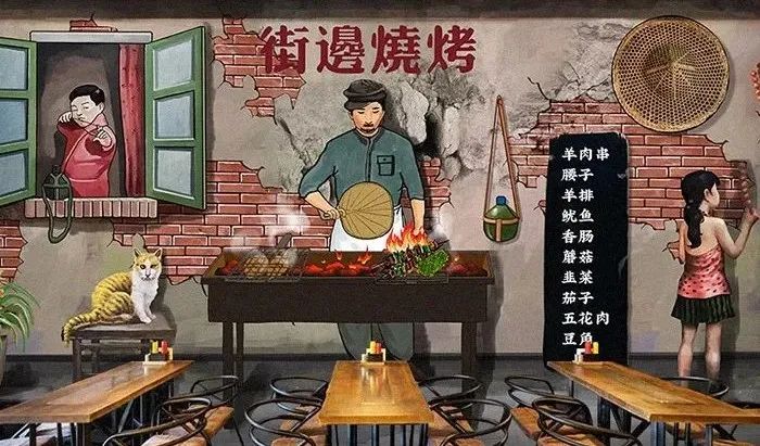 网红打卡拍照背景墙广告,网红打卡酒吧专用墙纸