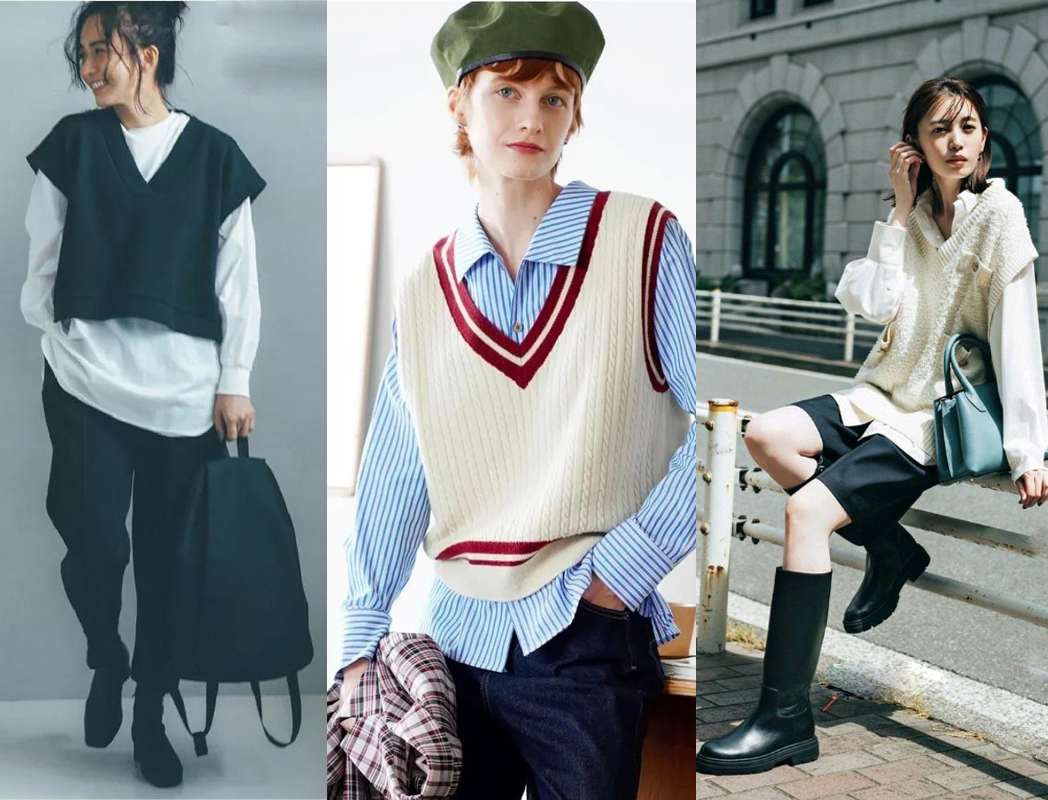 入秋后流行针织衫裙子温柔又美好,姜黄色高领针织衫入秋版