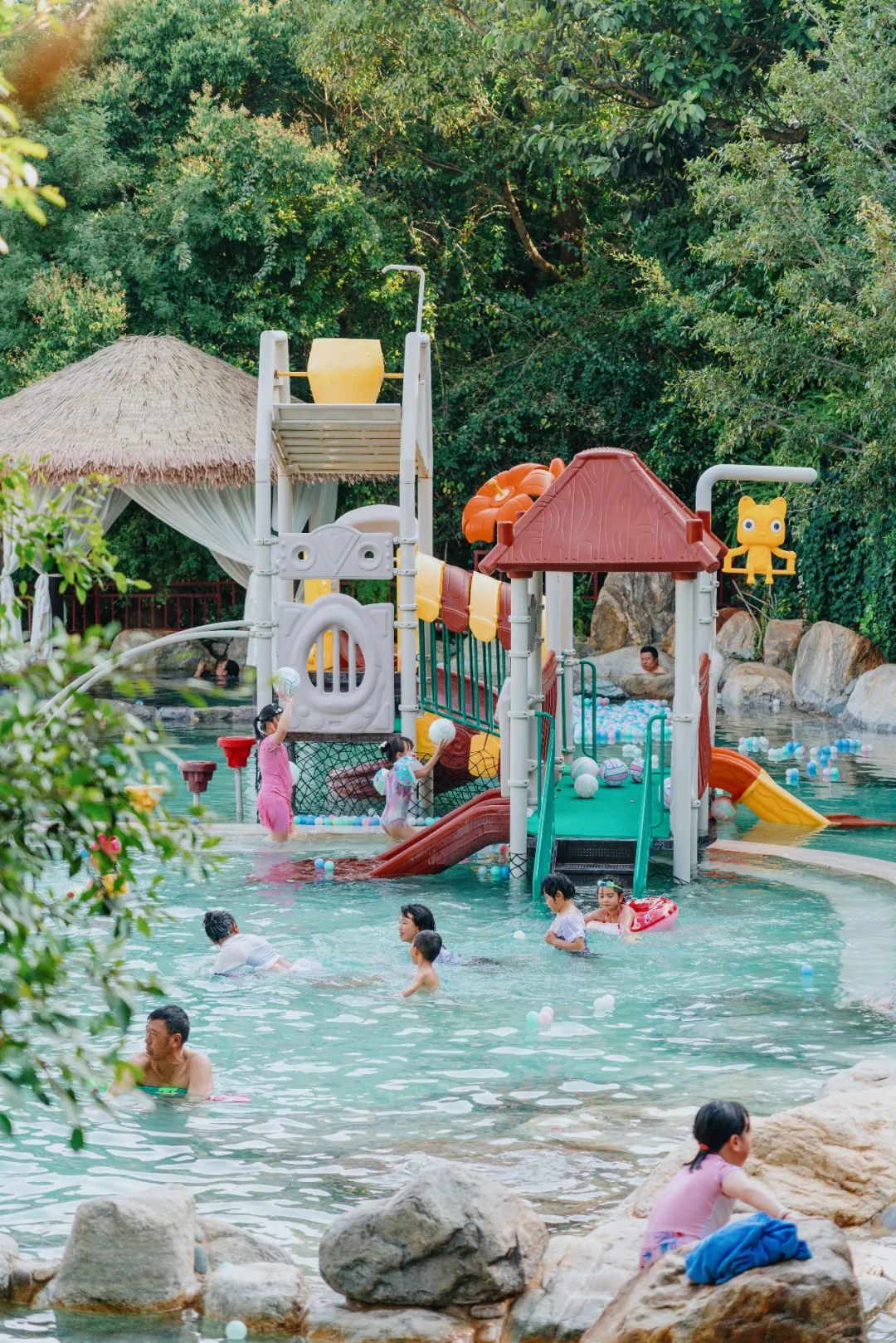 云南西部大峡谷泡温泉,云南原始森林温泉