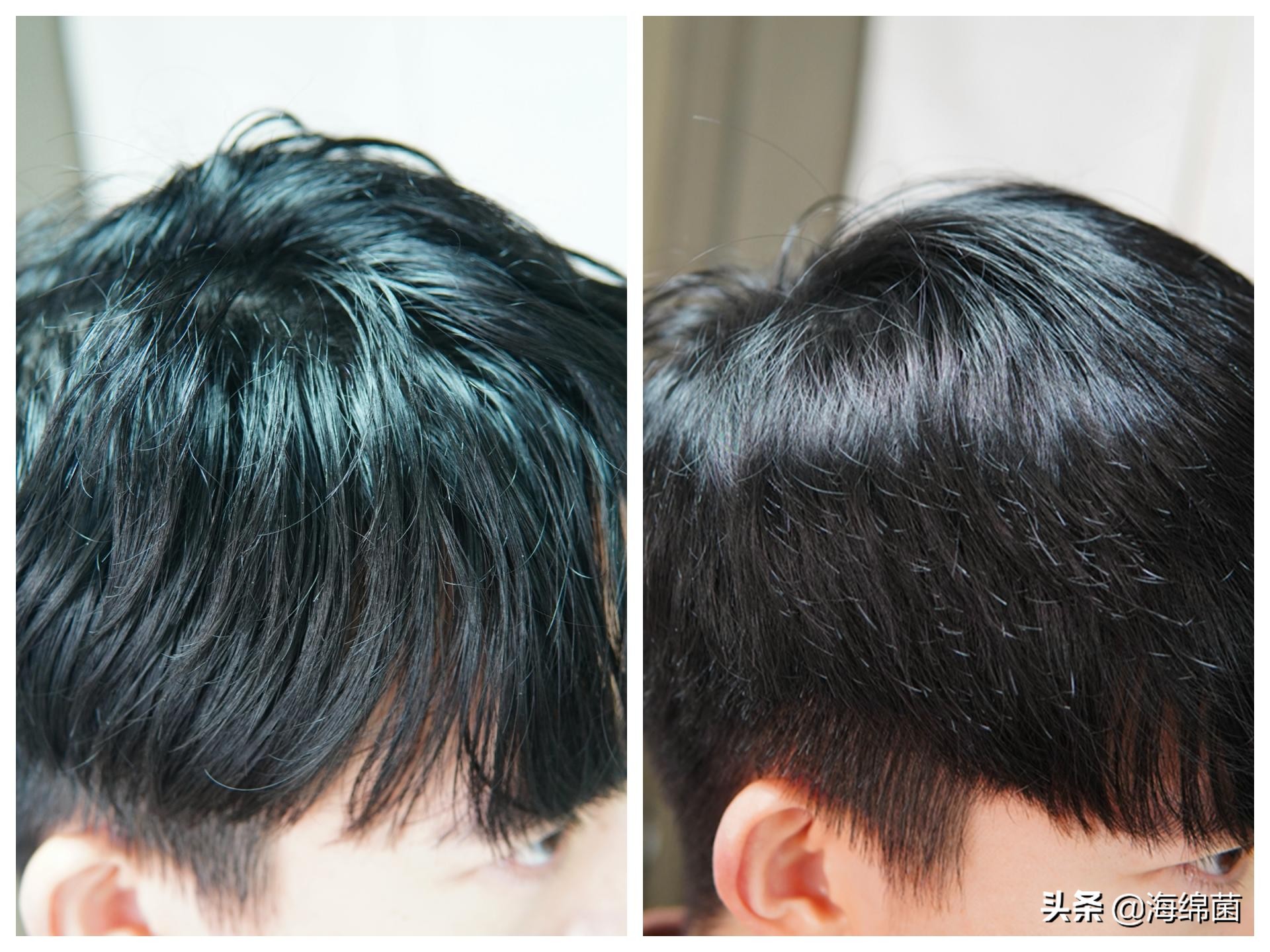 男士洗头控油蓬松,洗发吹干