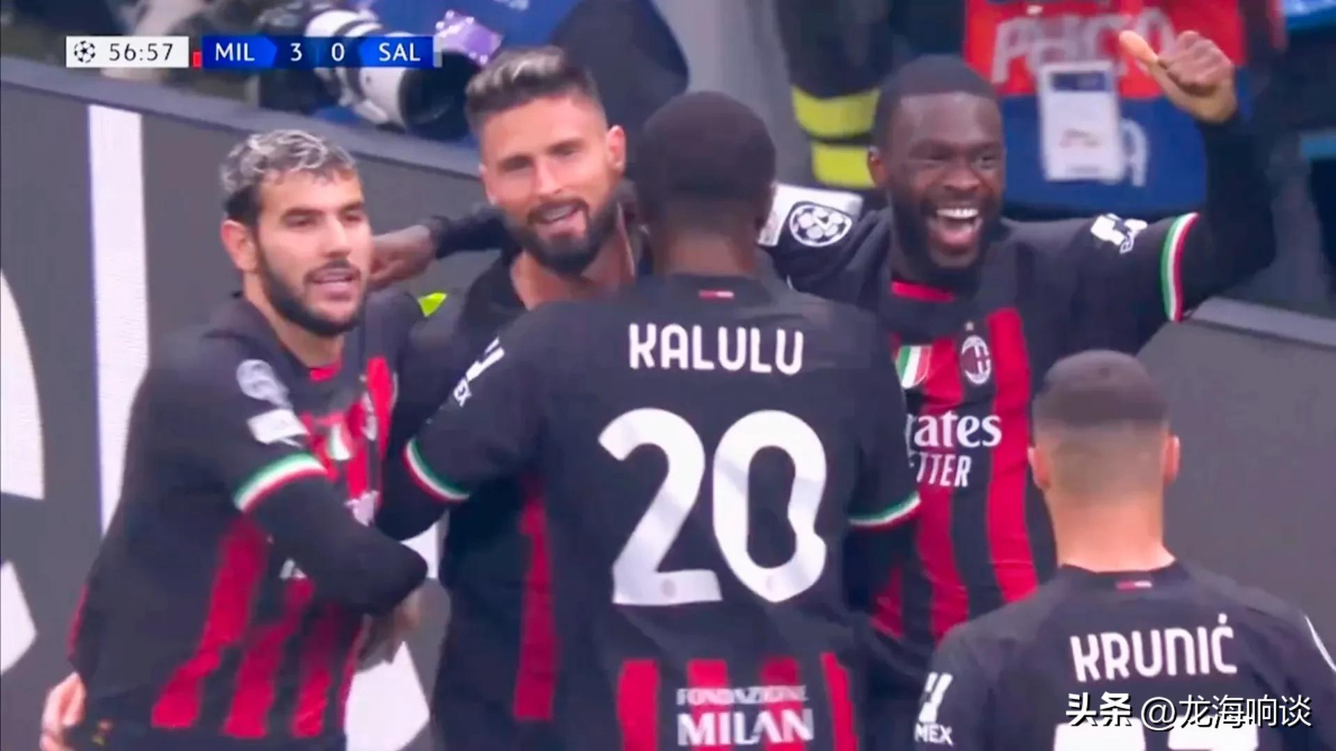 天王盖地虎，还看大吉鲁。吉鲁老树开花，独造五球扛着AC米兰出线