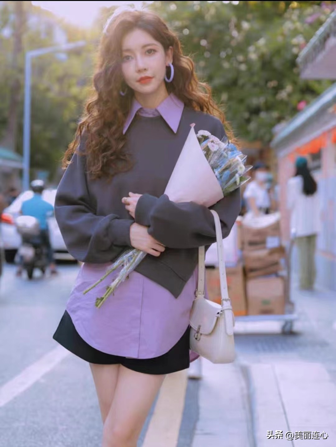 全球十大顶级配色深紫色搭配图片,紫色发色中年女人