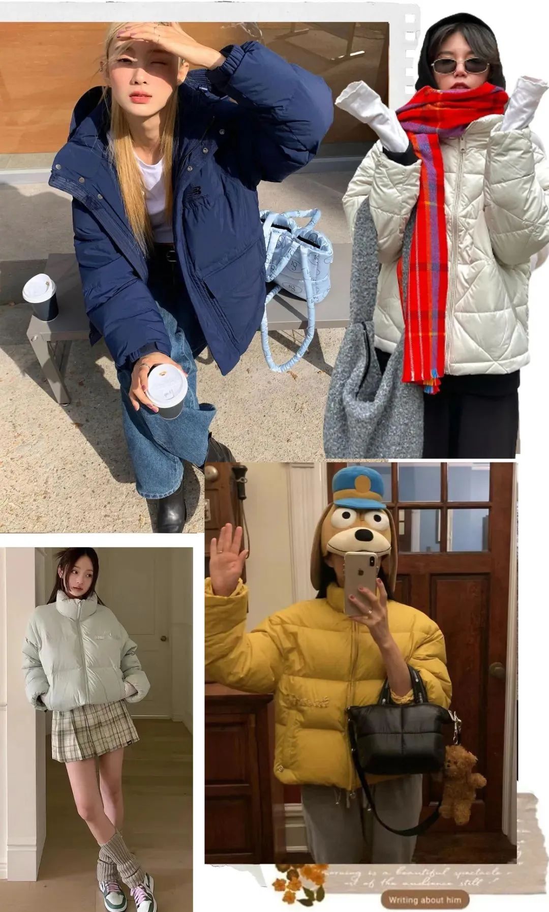 白色长款羽绒服韩系裙子穿搭,今年流行穿搭羽绒服加什么靴子