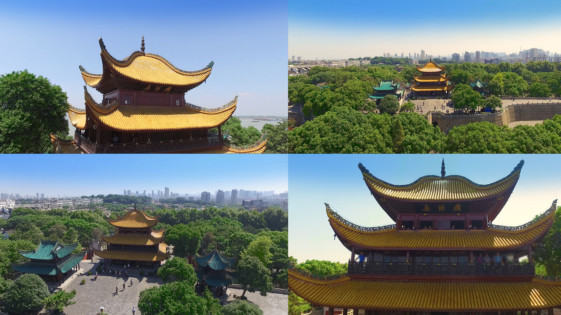 岳阳楼是江南三大名楼之一在哪里,中国四大古楼岳阳楼航拍