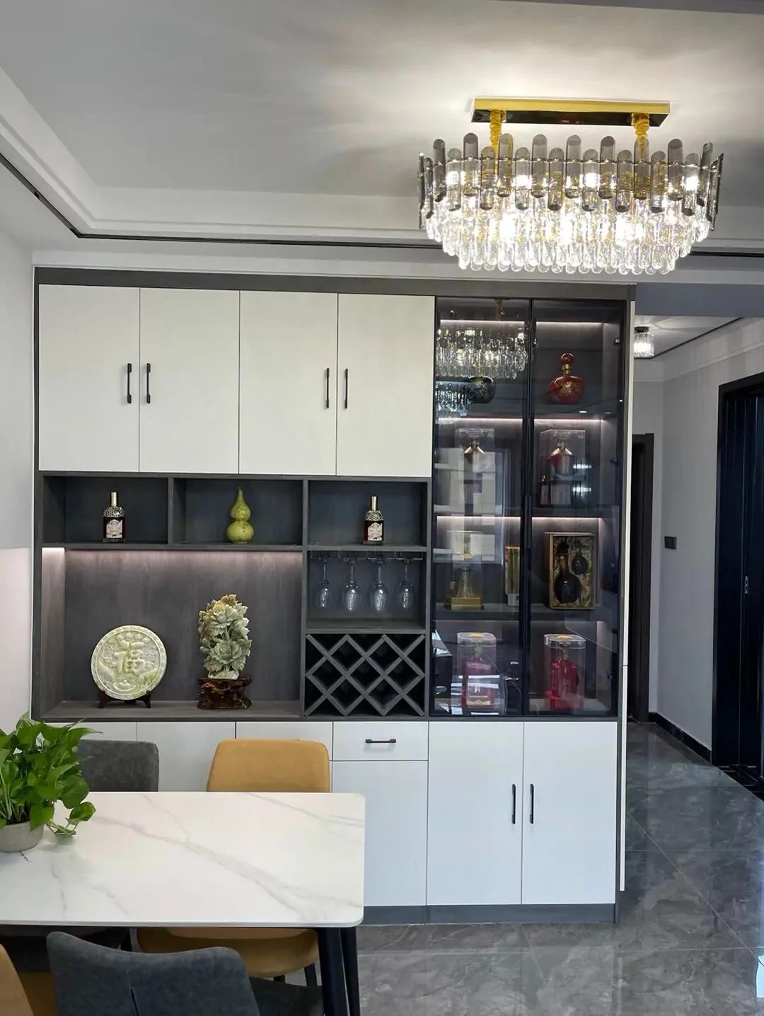 20公分酒柜样式效果图,新中式酒柜实拍图