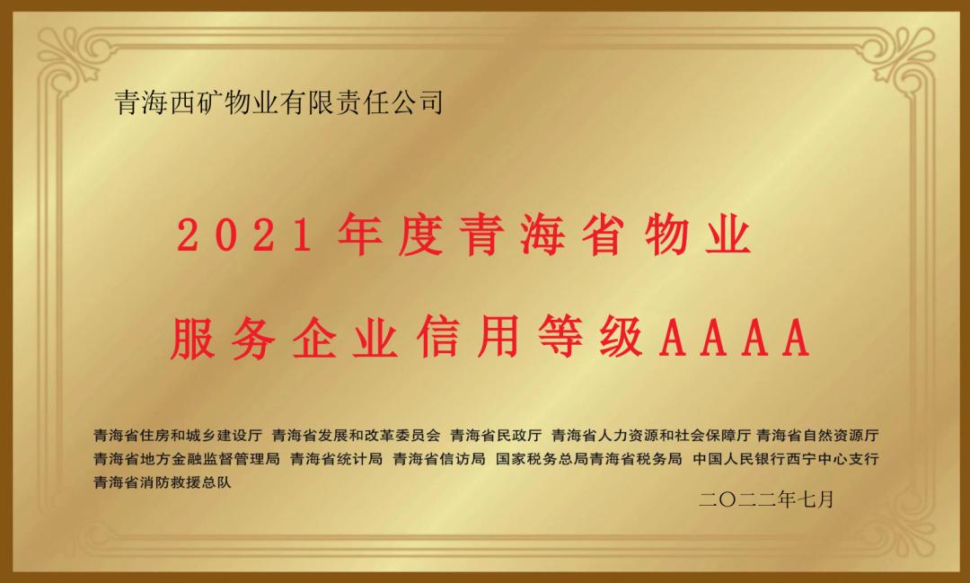 物业服务企业信用等级aaa,陕西省物业服务企业信用评价