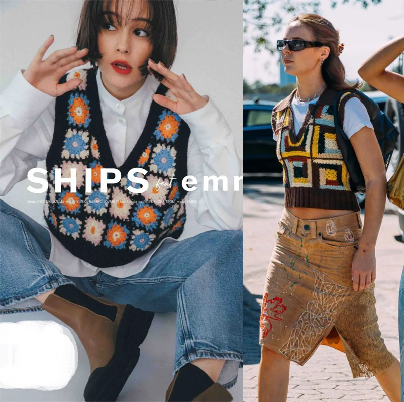 入秋后流行针织衫裙子温柔又美好,姜黄色高领针织衫入秋版