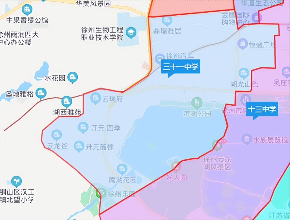 徐州公办初中排名,徐州2023初中施教区划分图解