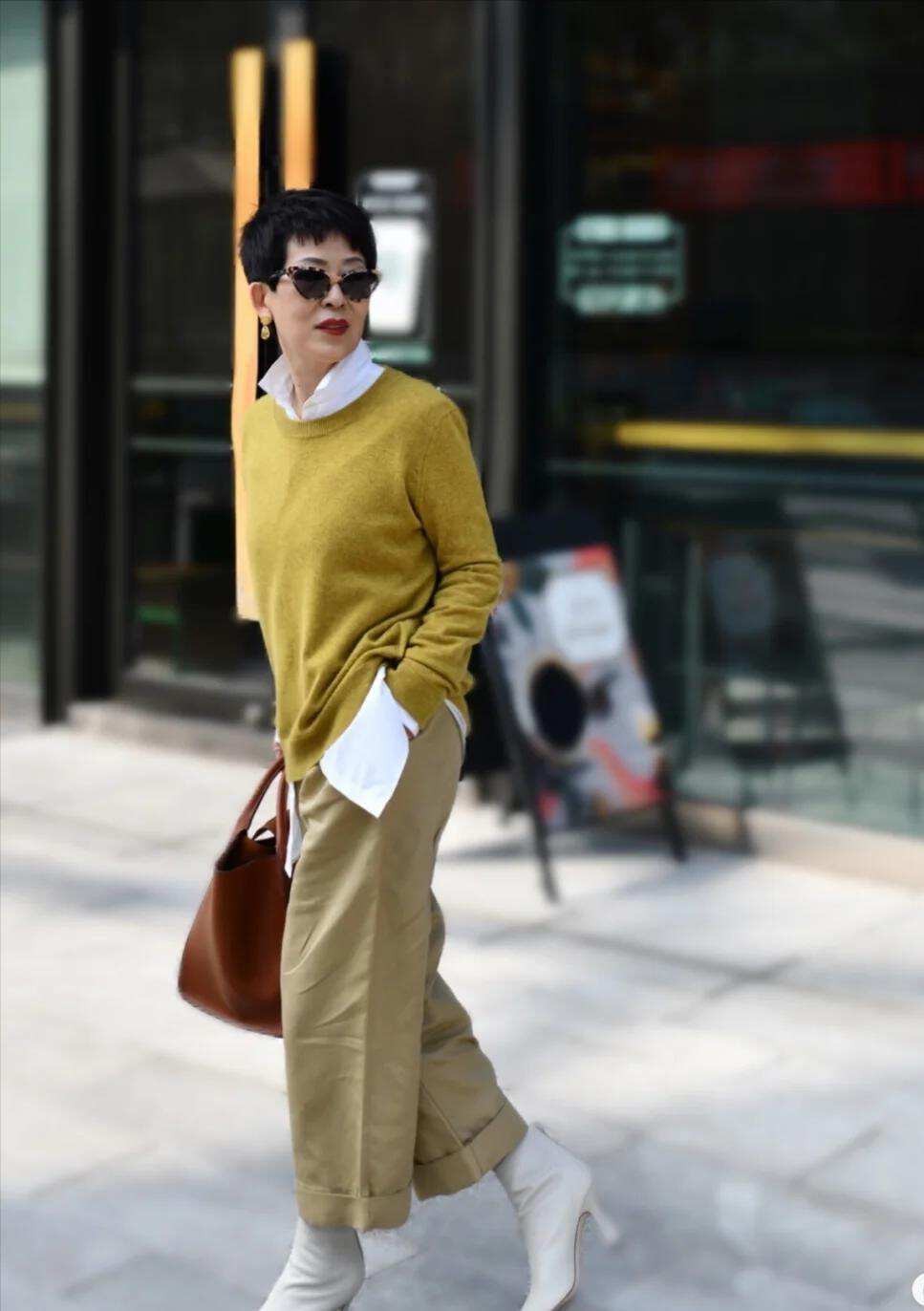 洋气七分阔腿裤适合40岁的人穿,谁说小个子女人不适合穿阔腿裤