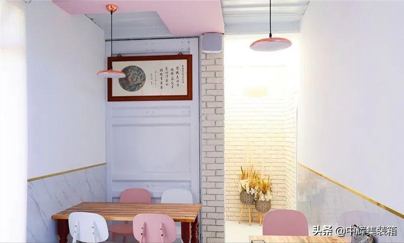 集装箱咖啡厅|糖分超标！夫妇合创韩系梦幻粉嫩货柜屋
