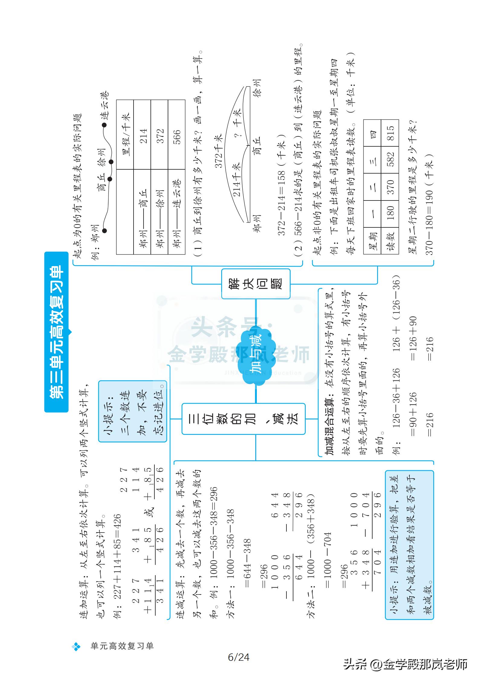 北师大版三年级上册数学思维训练,三年级上册数学思维导图北师大版
