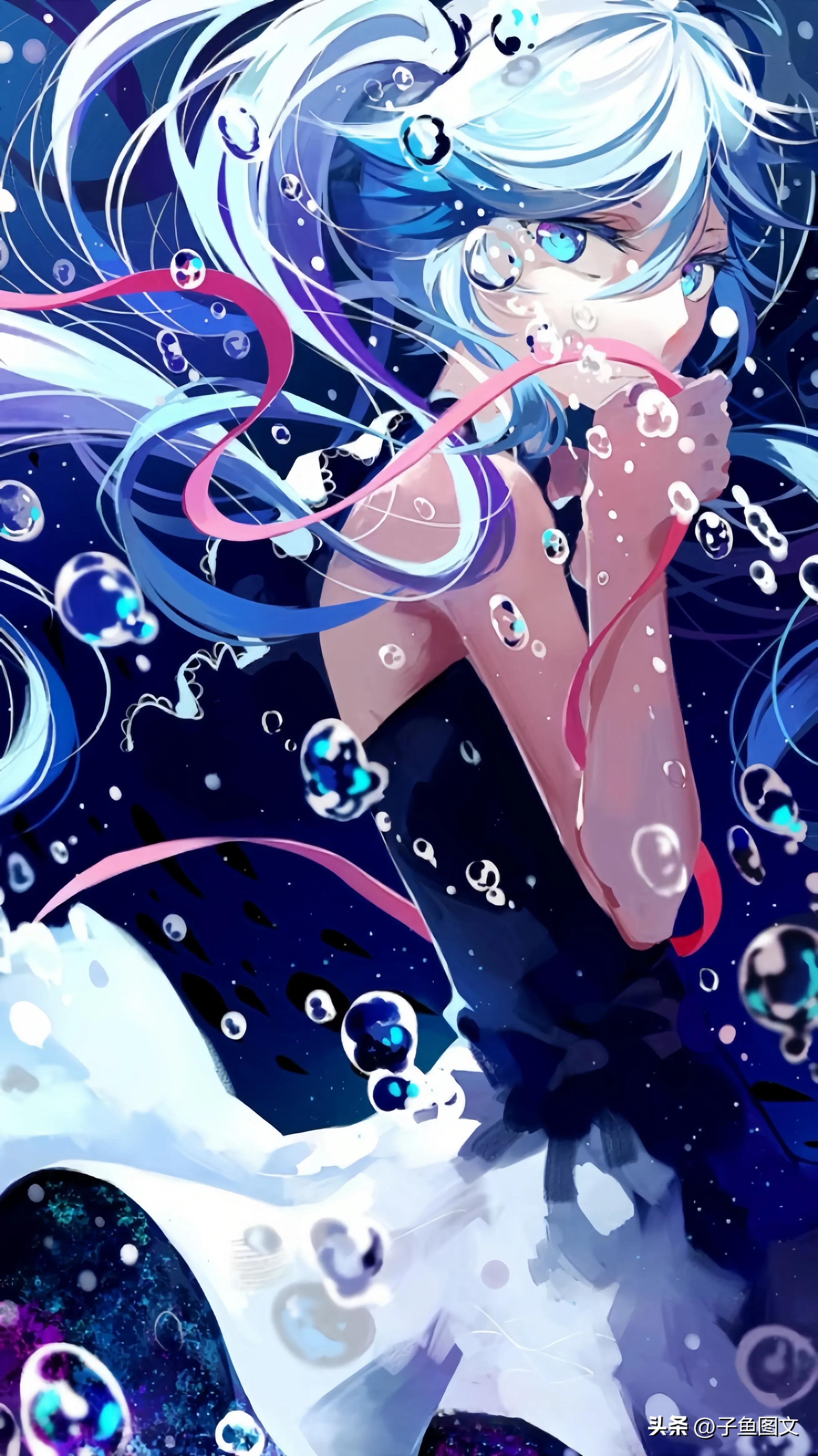 炸裂少女初音未来,可爱动漫女生图片初音未来q版