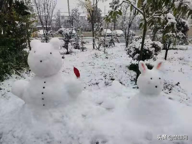 堆雪人大赛现场,楚雄花式雪人