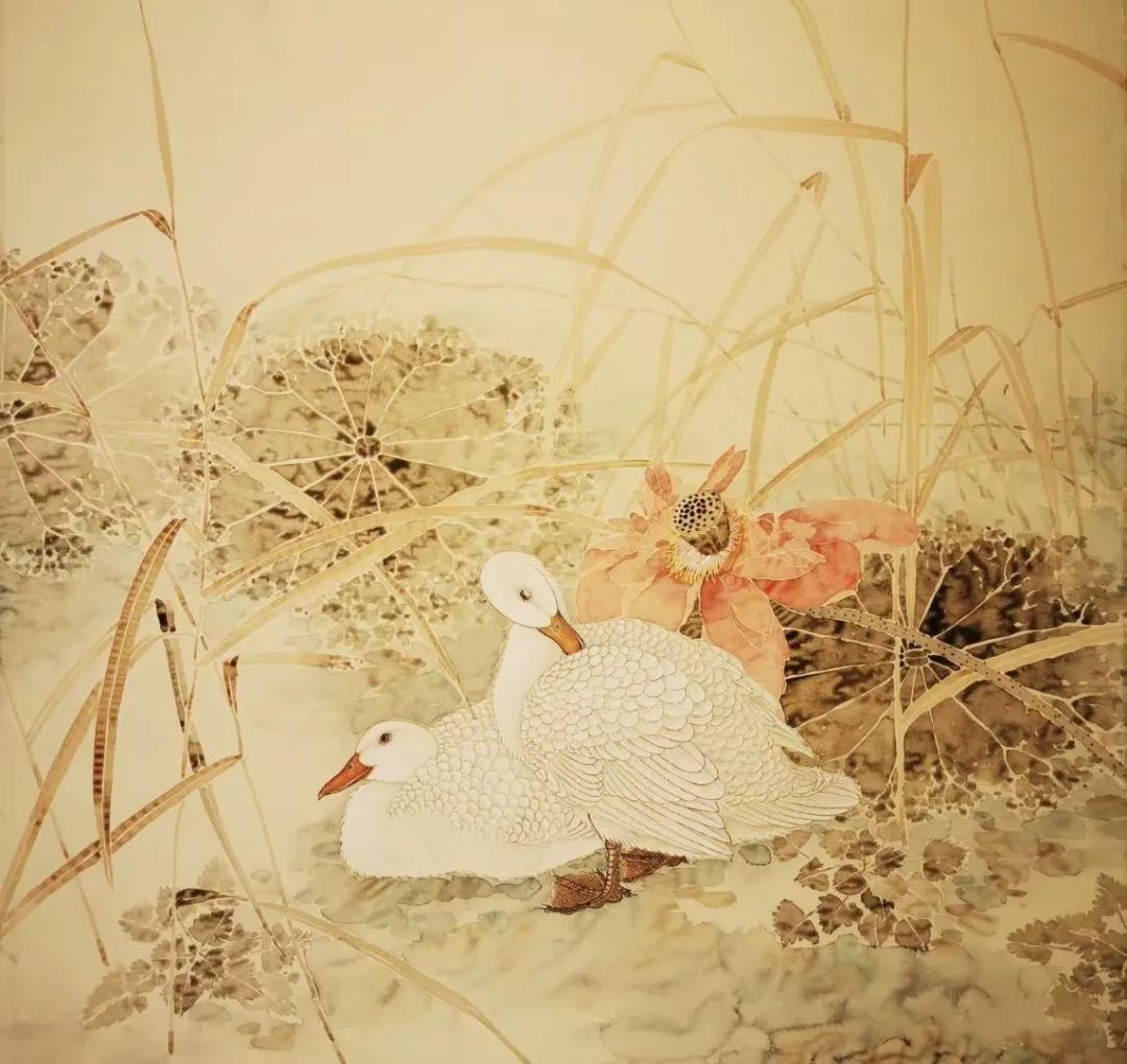 弄花香满衣唯美意境图,实力派花鸟画家作品欣赏