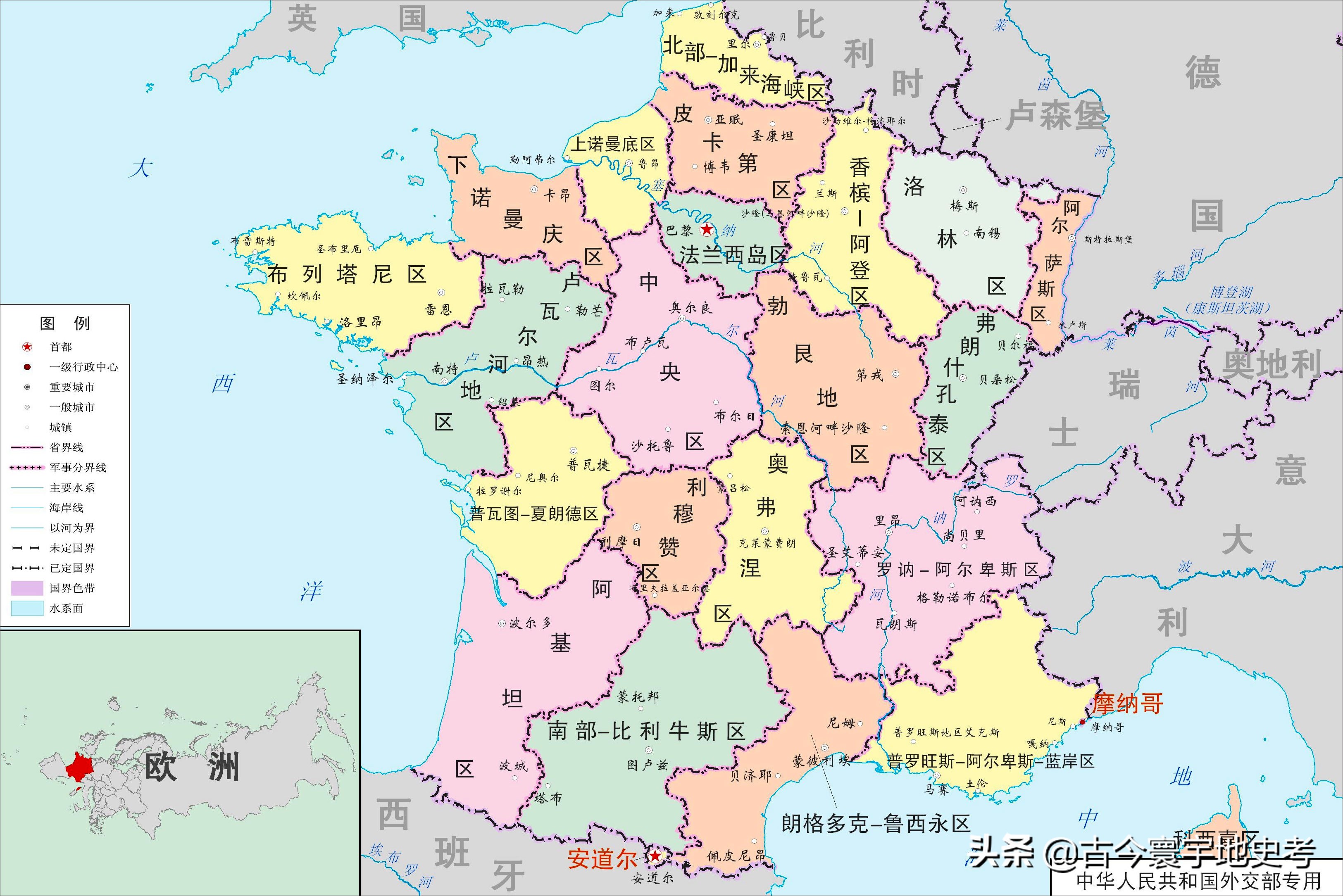 欧洲行政区划地图高清大图,欧洲国家行政区划图