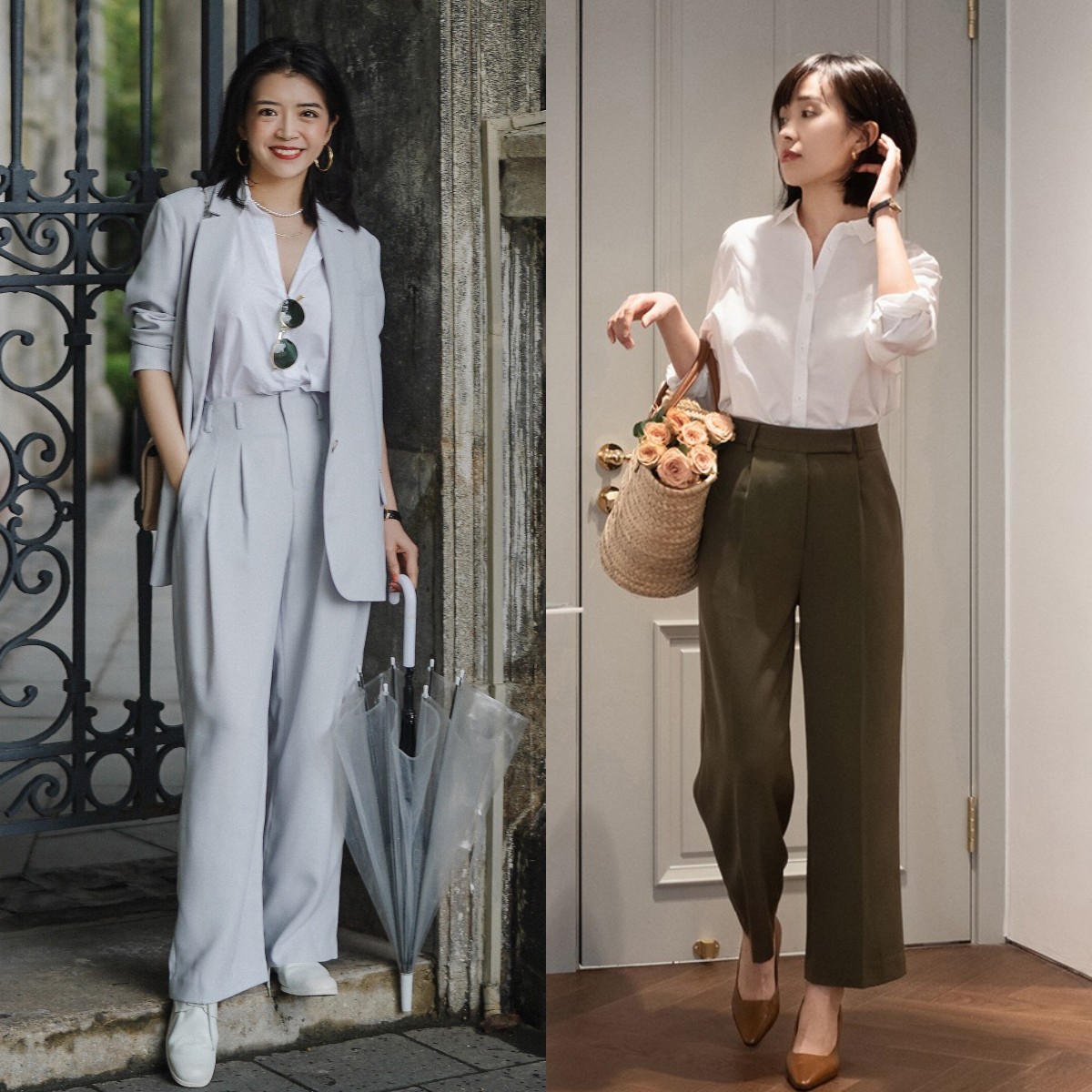 百搭阔腿裤穿搭有技巧,阔腿裤搭什么上衣显瘦夏季