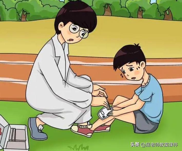 屈老师安全课件,健康扭伤怎么办大班教案