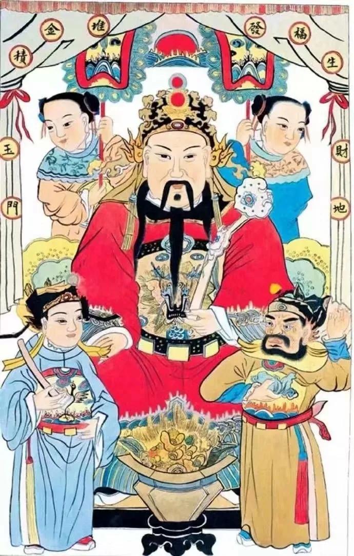 道家财神图片高清壁纸,五路财神高清壁纸长图道教