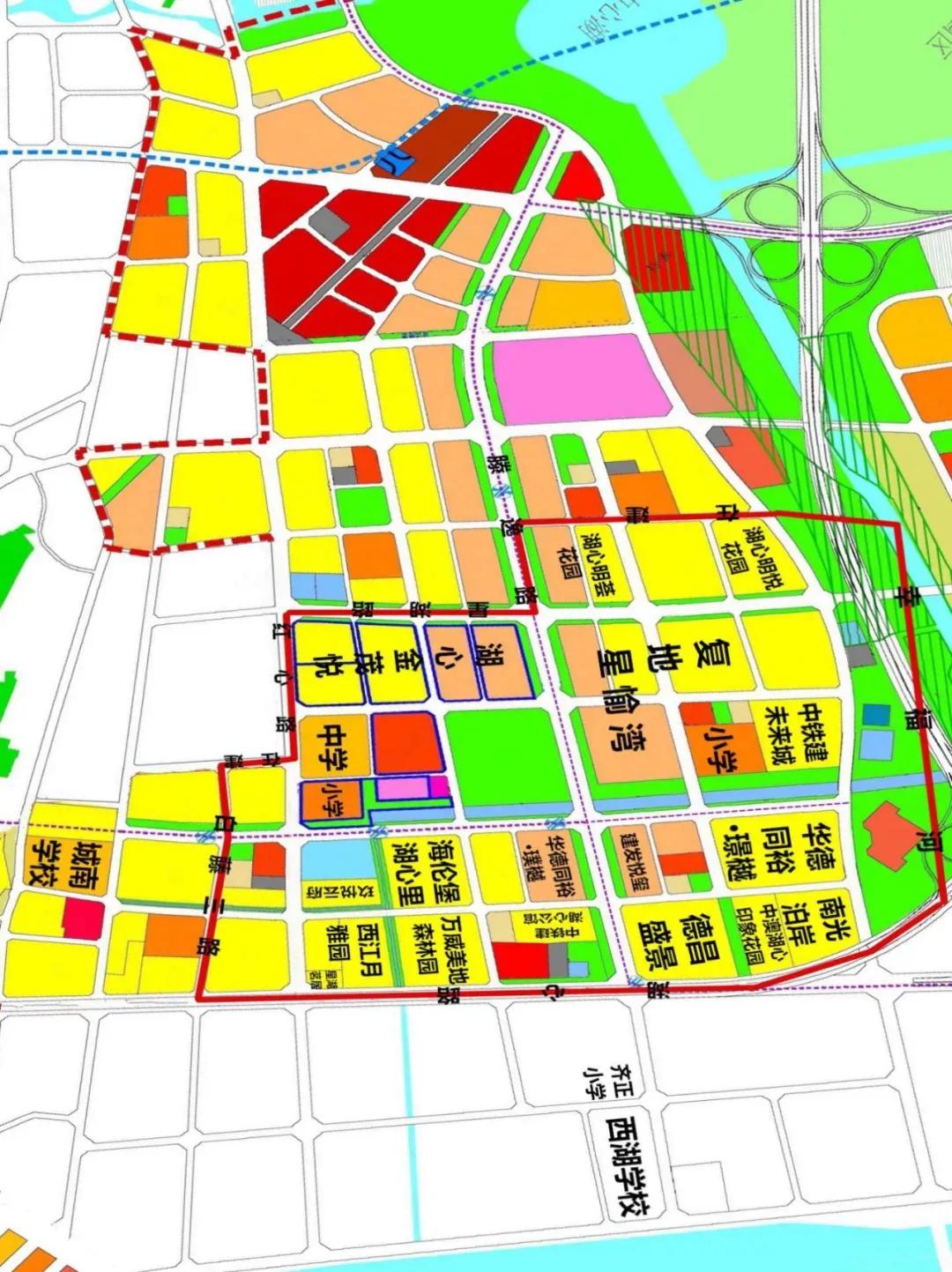 惊喜！湖心新城金茂中小学、湖心小学学区划分来了