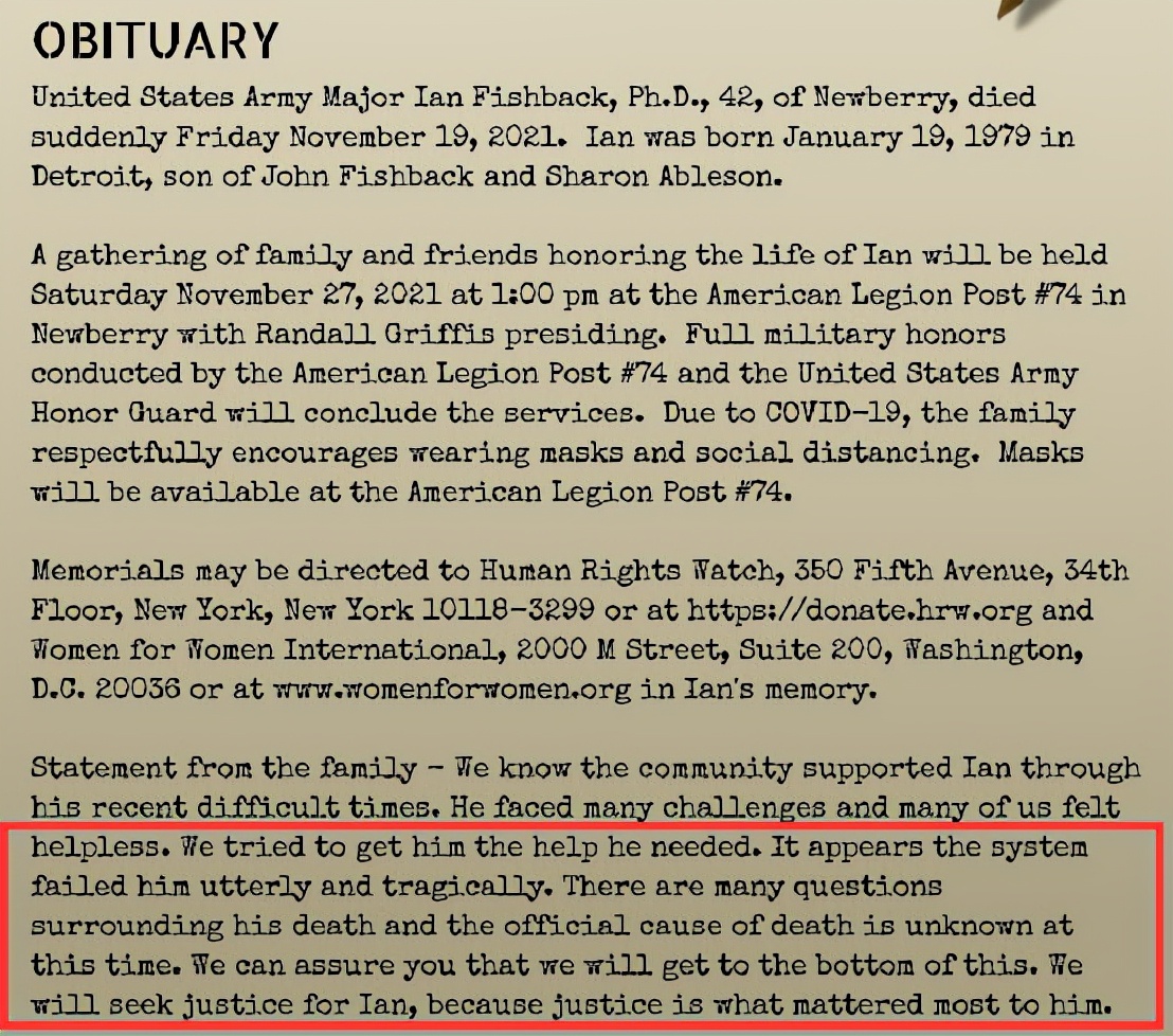 黑幕重重：曝光美军丑闻的“吹哨人”，如今却死于“精神病”