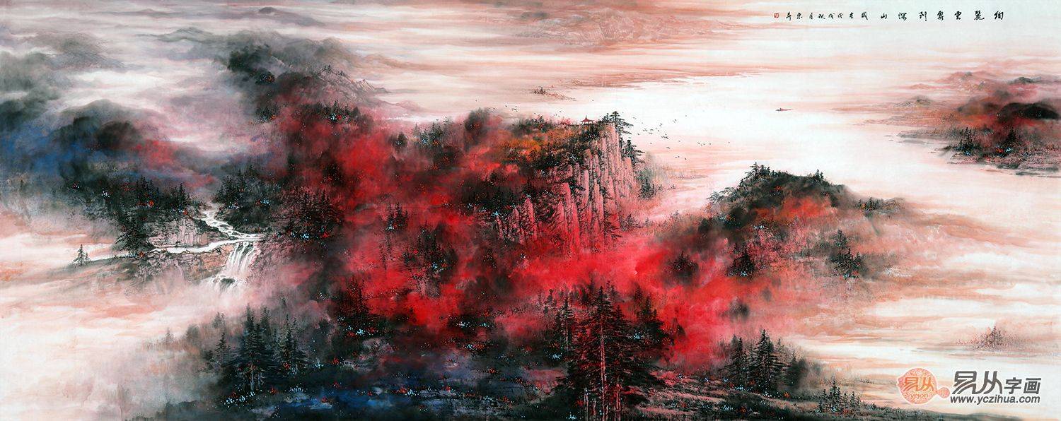 家居装饰画选择推荐,客厅装饰山水画100幅