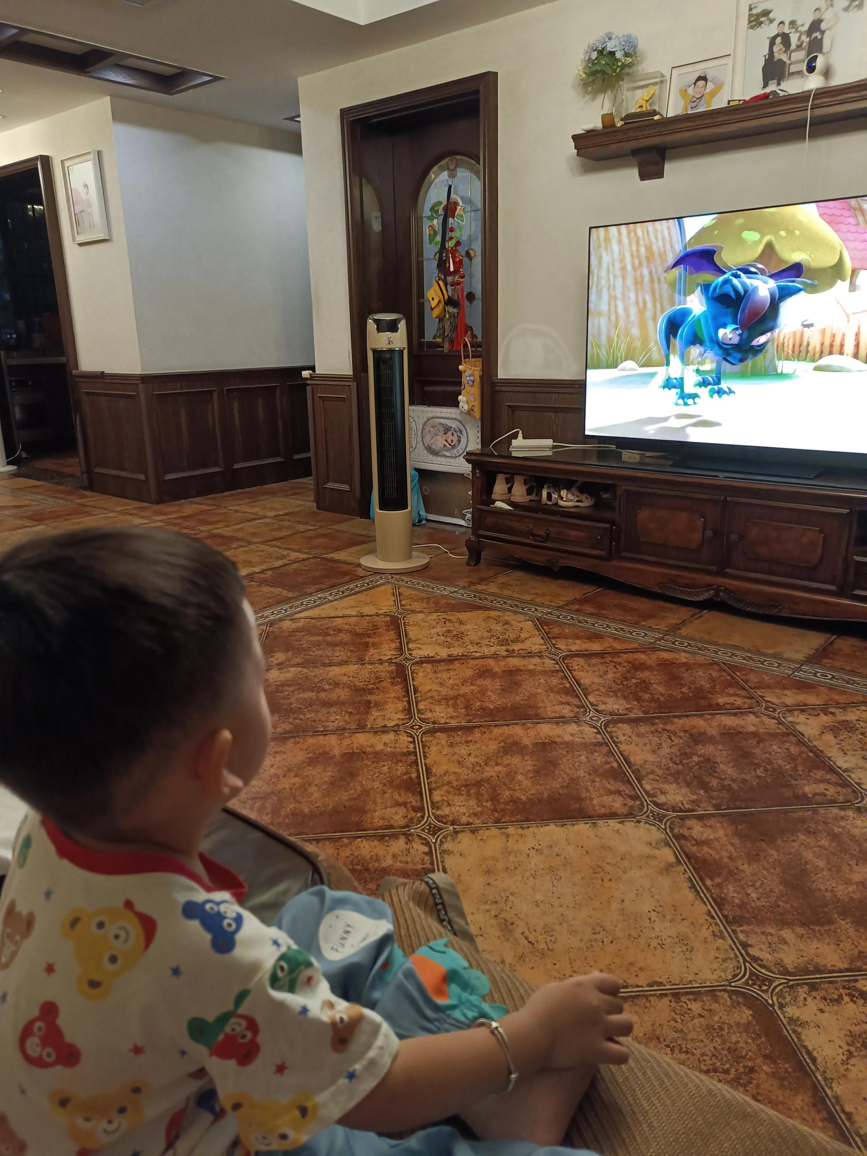 妈妈交代今天不能看电视，反复说了两遍，不能看电视