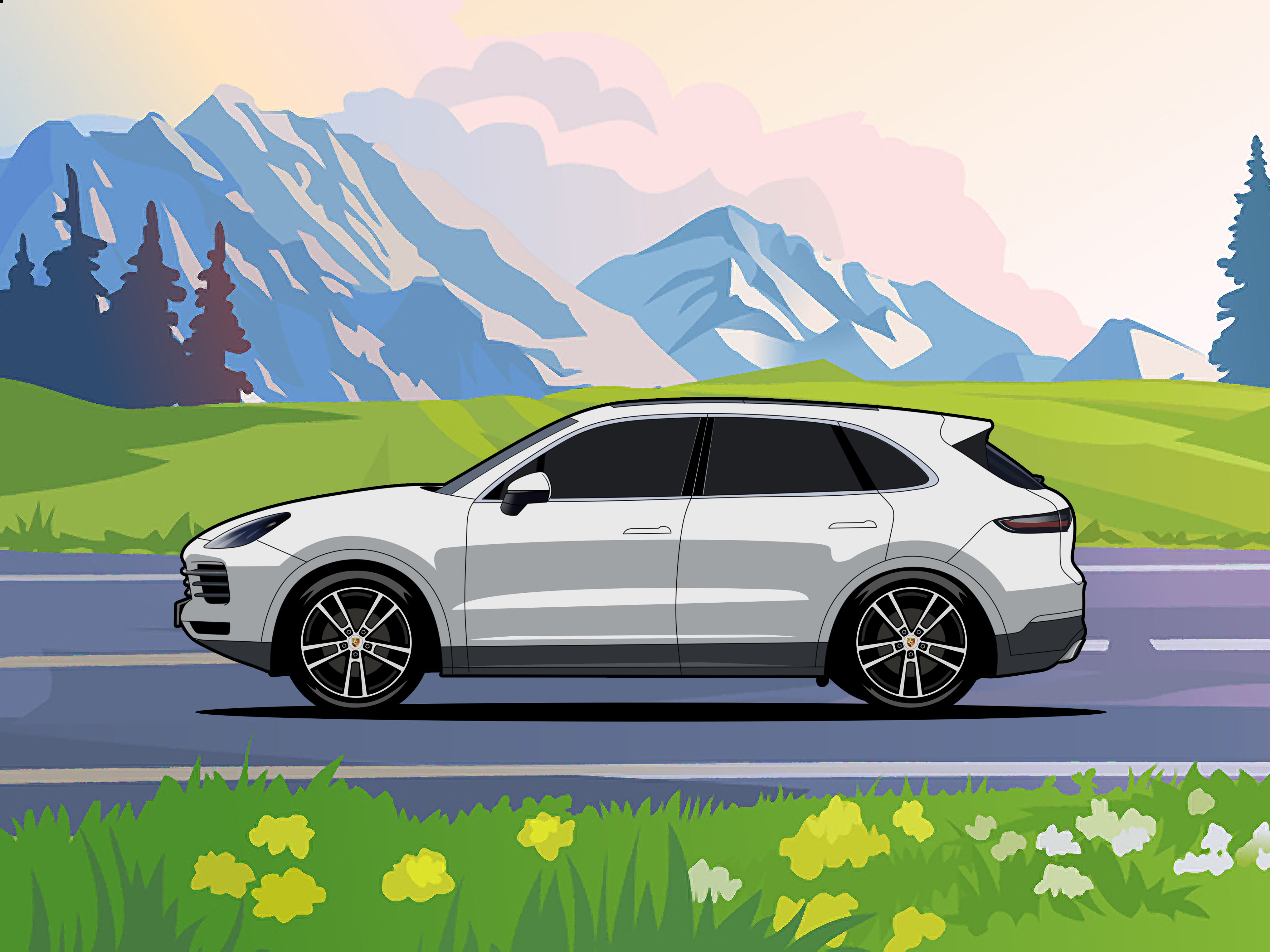 关关驾日|漫画日记卡宴也换三联屏了！新款内饰超级帅