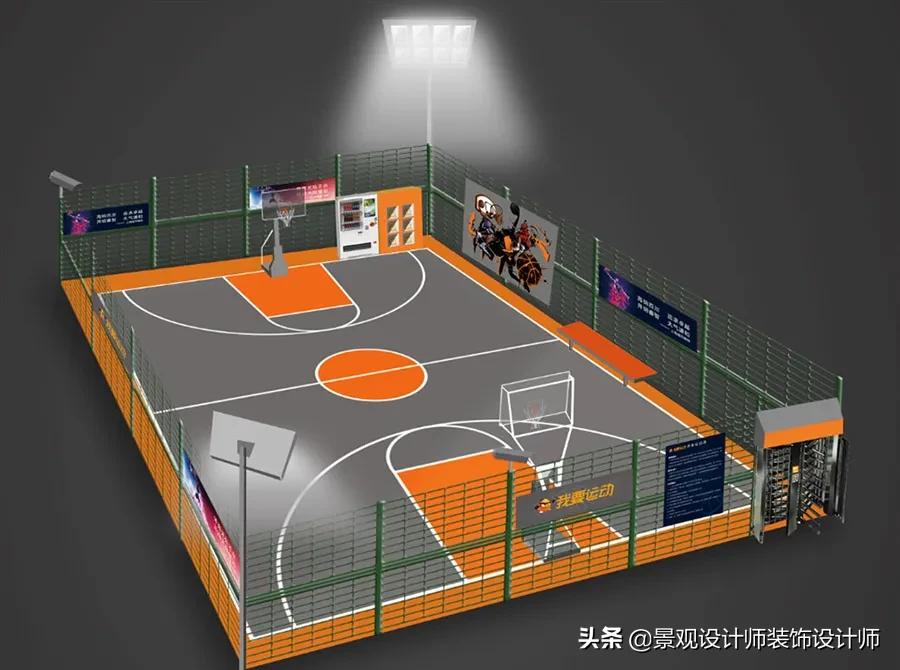室内外篮球场设计案例效果图,室内篮球场设计视频