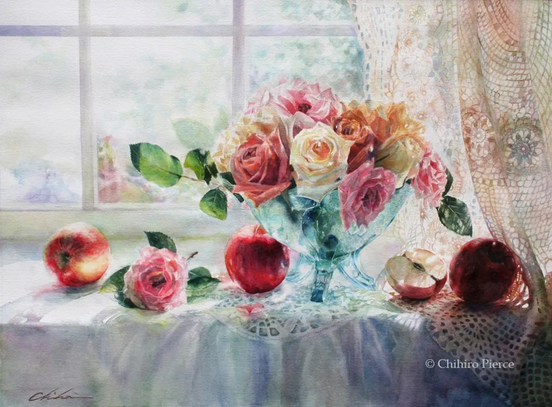 日本美少女工笔画家,日系女画家作品