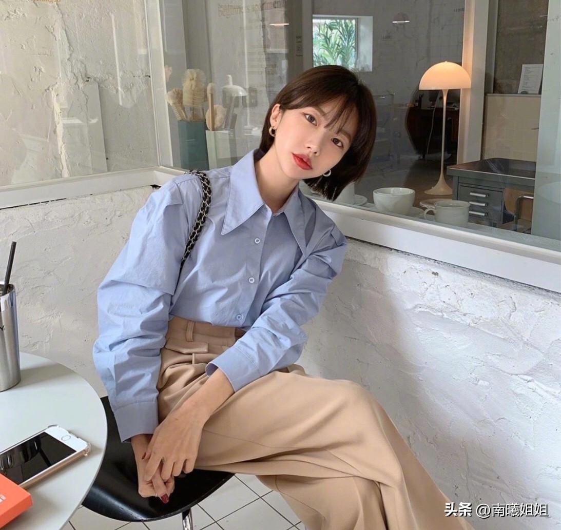 30-40岁圆脸过肩发型减龄短发图片,圆脸发型女2020流行发型过肩