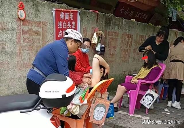 街头用线脱毛,南宁路边阿姨拔脸毛