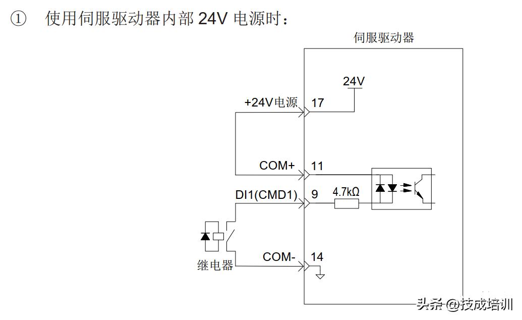 汇川伺服与plc接线方法,汇川伺服电机接线图与实物图
