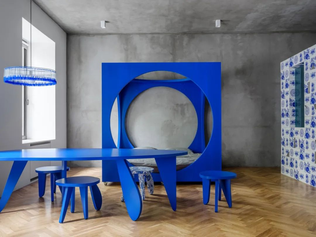 克莱因蓝背景图高级感,克莱因蓝设计