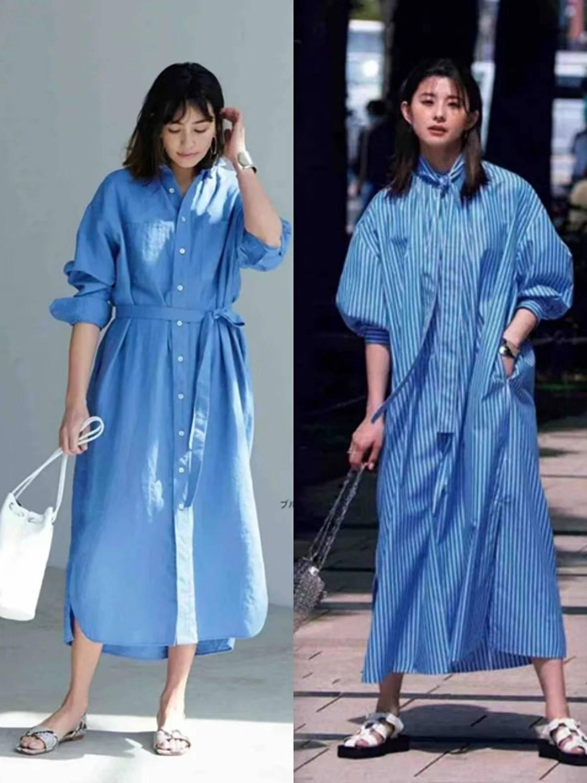 时尚不显胖夏天连衣裙穿搭,夏天穿搭女2022高级法式连衣裙